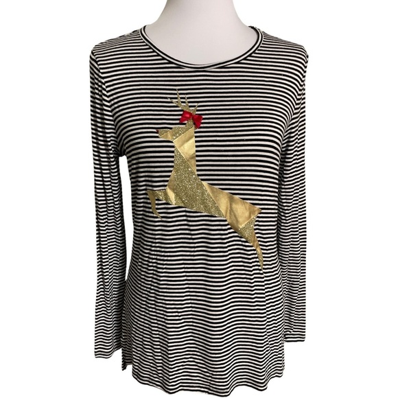 Kim Rogers Tops - KIM ROGERS STRIPE XMAS 🎄 TOP